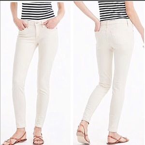 NWOT JCREW ecru toothpick jeans